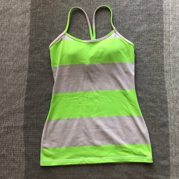 Lululemon power Y tank lime green - Picture 2 of 7